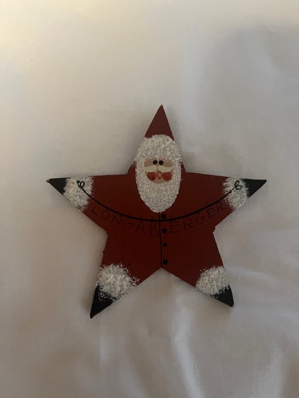 Longaberger Rust Red Santa Star Ornament